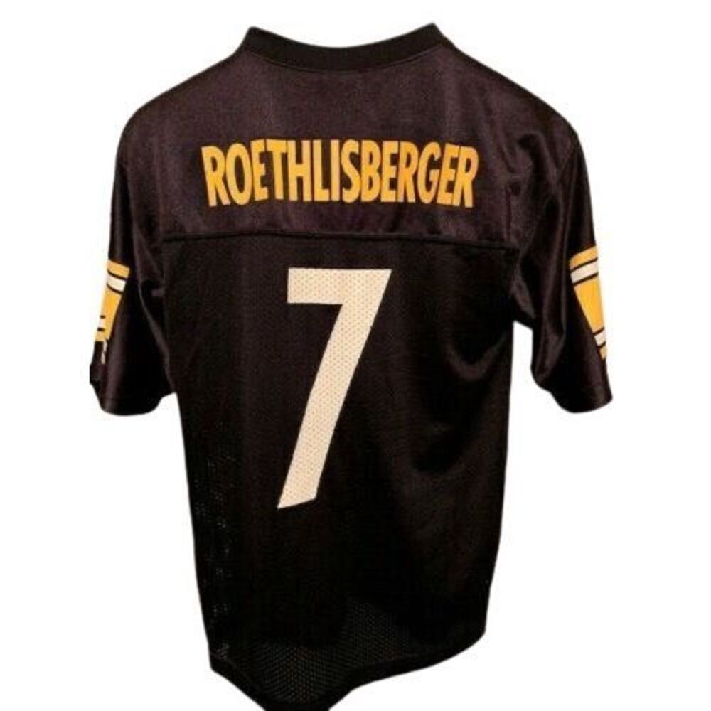 PITTSBURGH STEELERS BEN ROETHLISBERGER SIZE YOUTH LARGE 14-16 REEBOK JERSEY *Rea